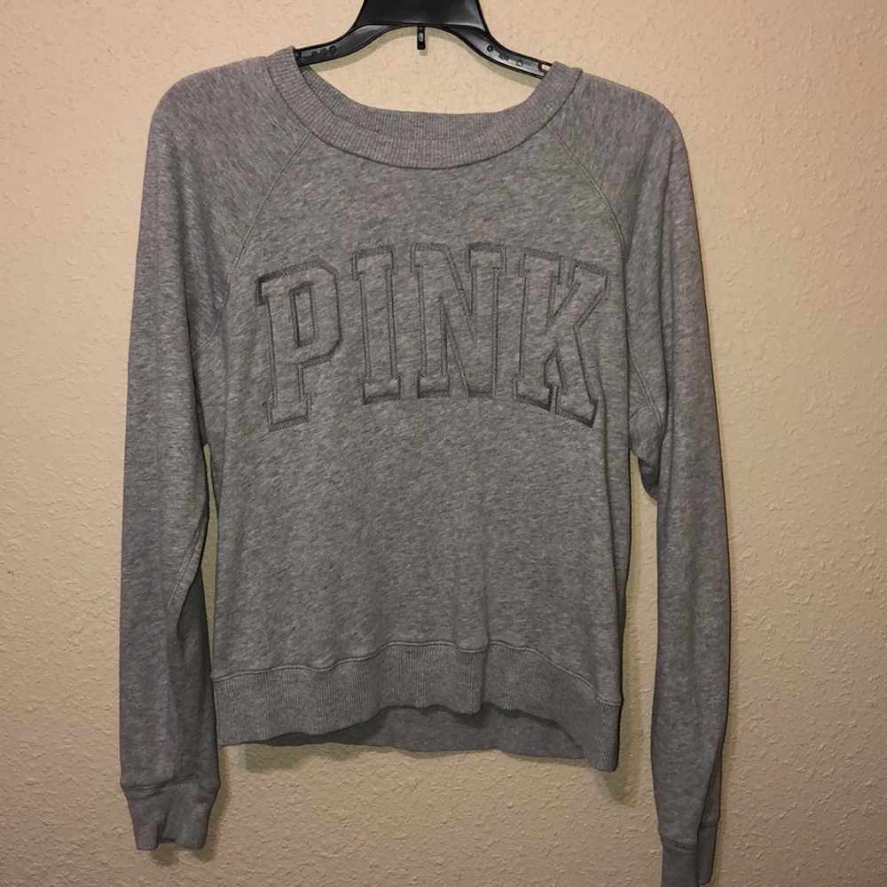 VS PINK Grey crewneck
